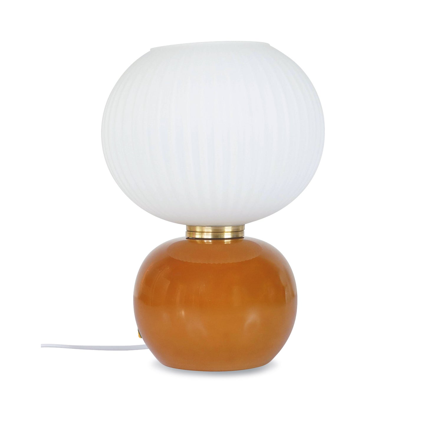Grande lampe en verre marron