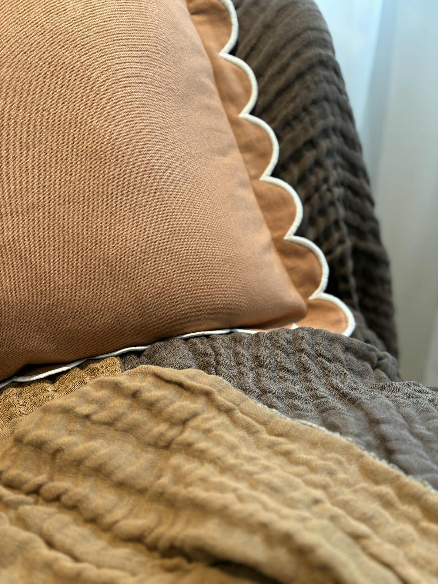 Housse de coussin NOMADEA Pêche 45 x 45