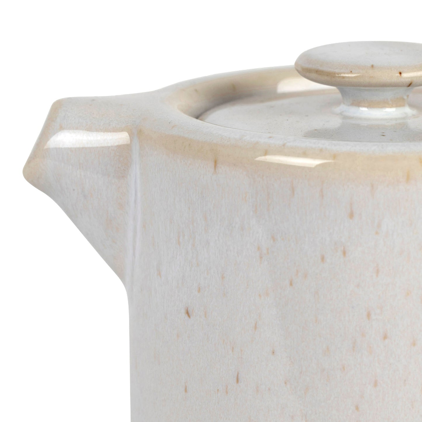 Théière solitaire NORDIKA Blanc moucheté 45 cl