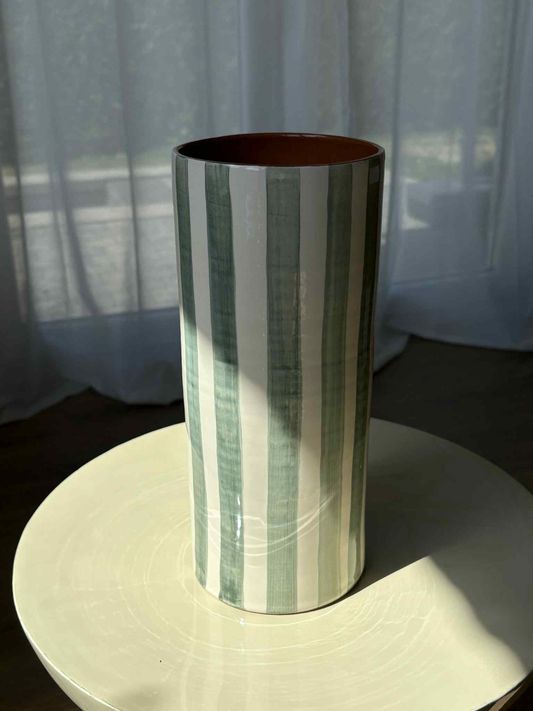 Vase en céramique artisanale Vert sauge