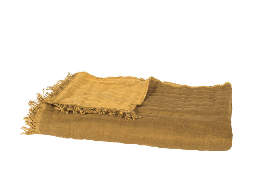 Plaid BAYA Bronze/Or 135 x 200