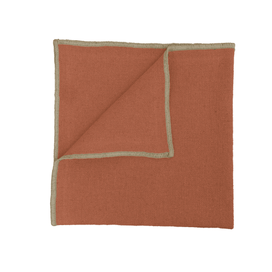 Serviette de table CORTE Terre brulée 40 x 40
