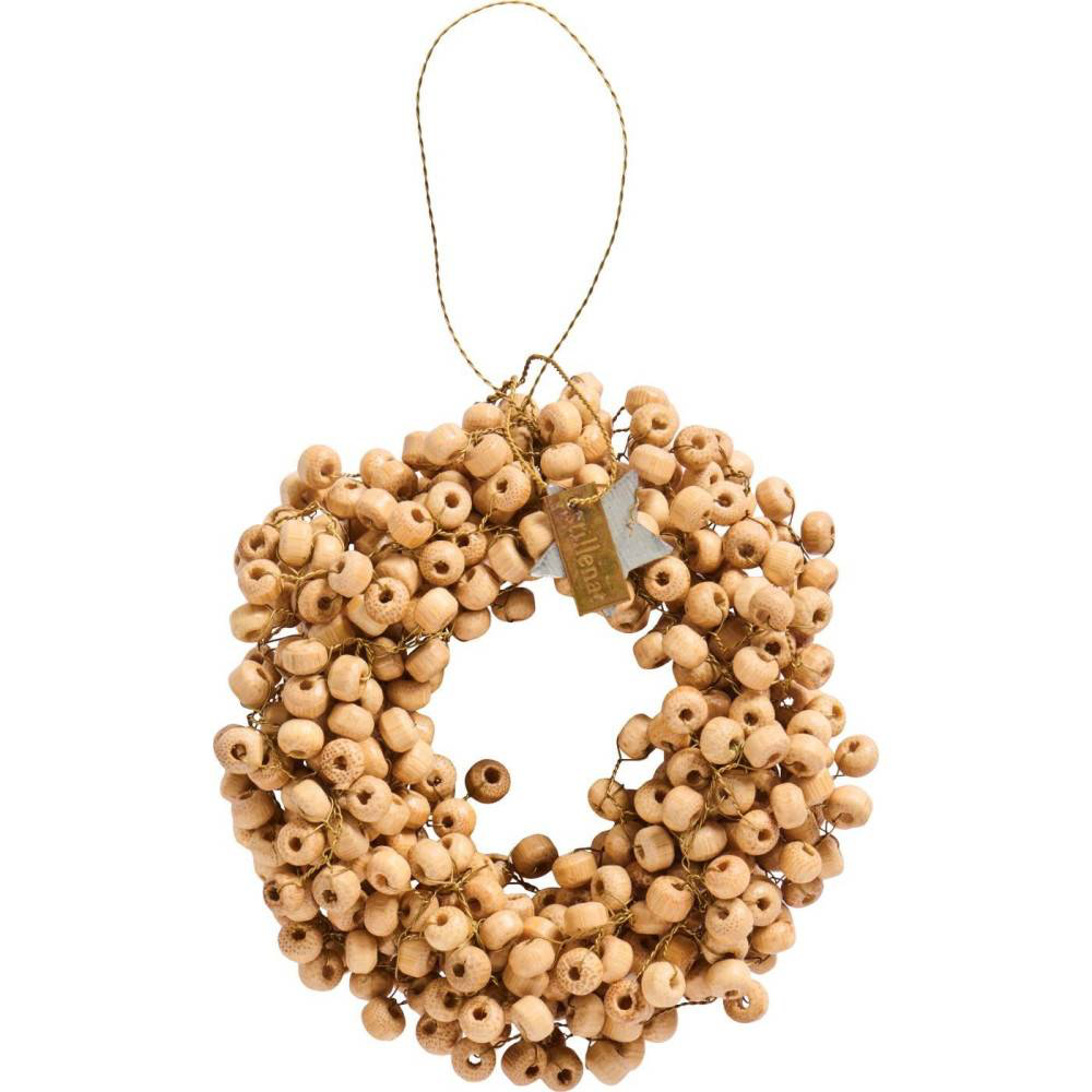 Petite couronne de perles de bois