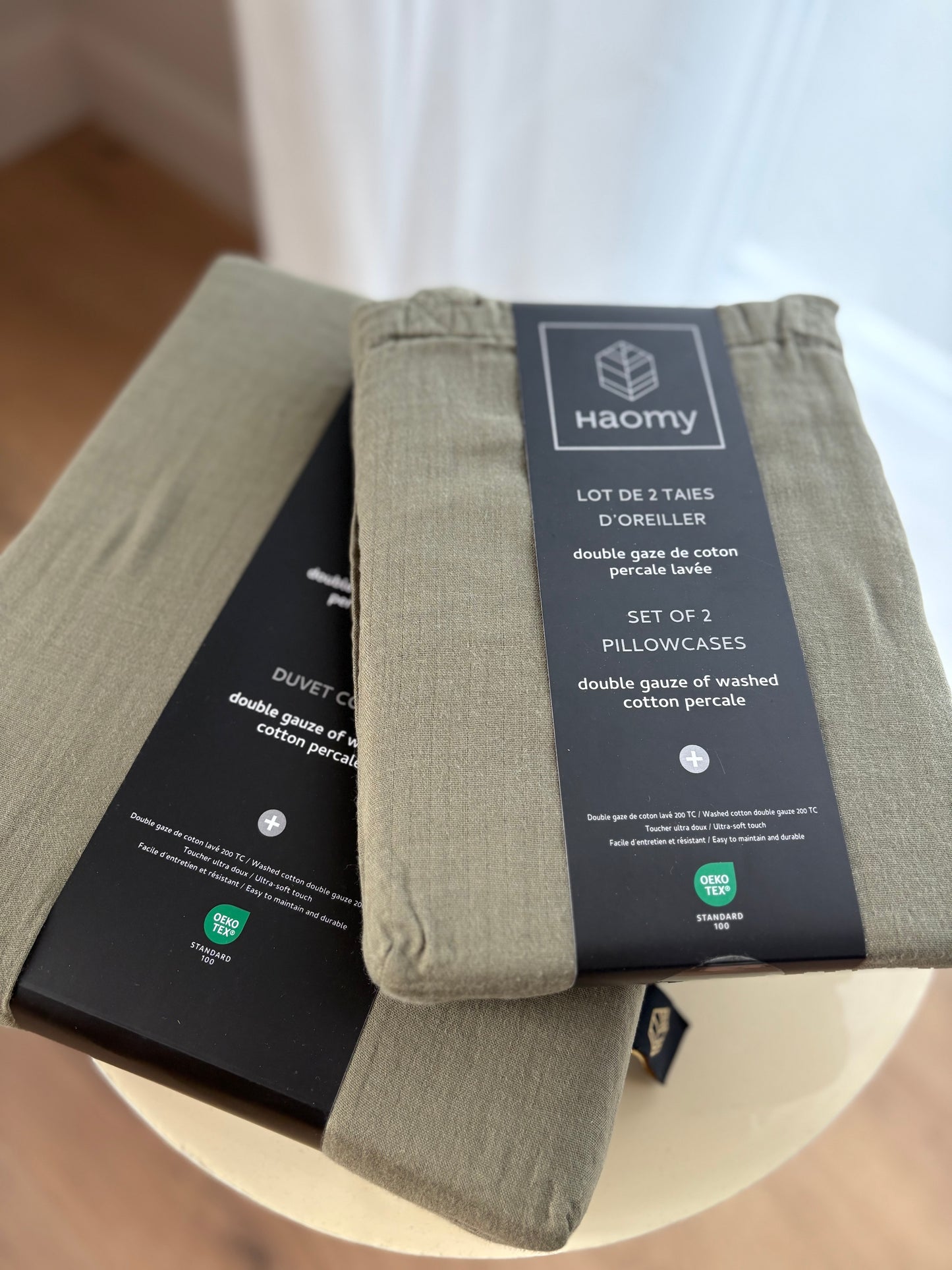 Parure de lit MYKONOS Kaki 240 x 220