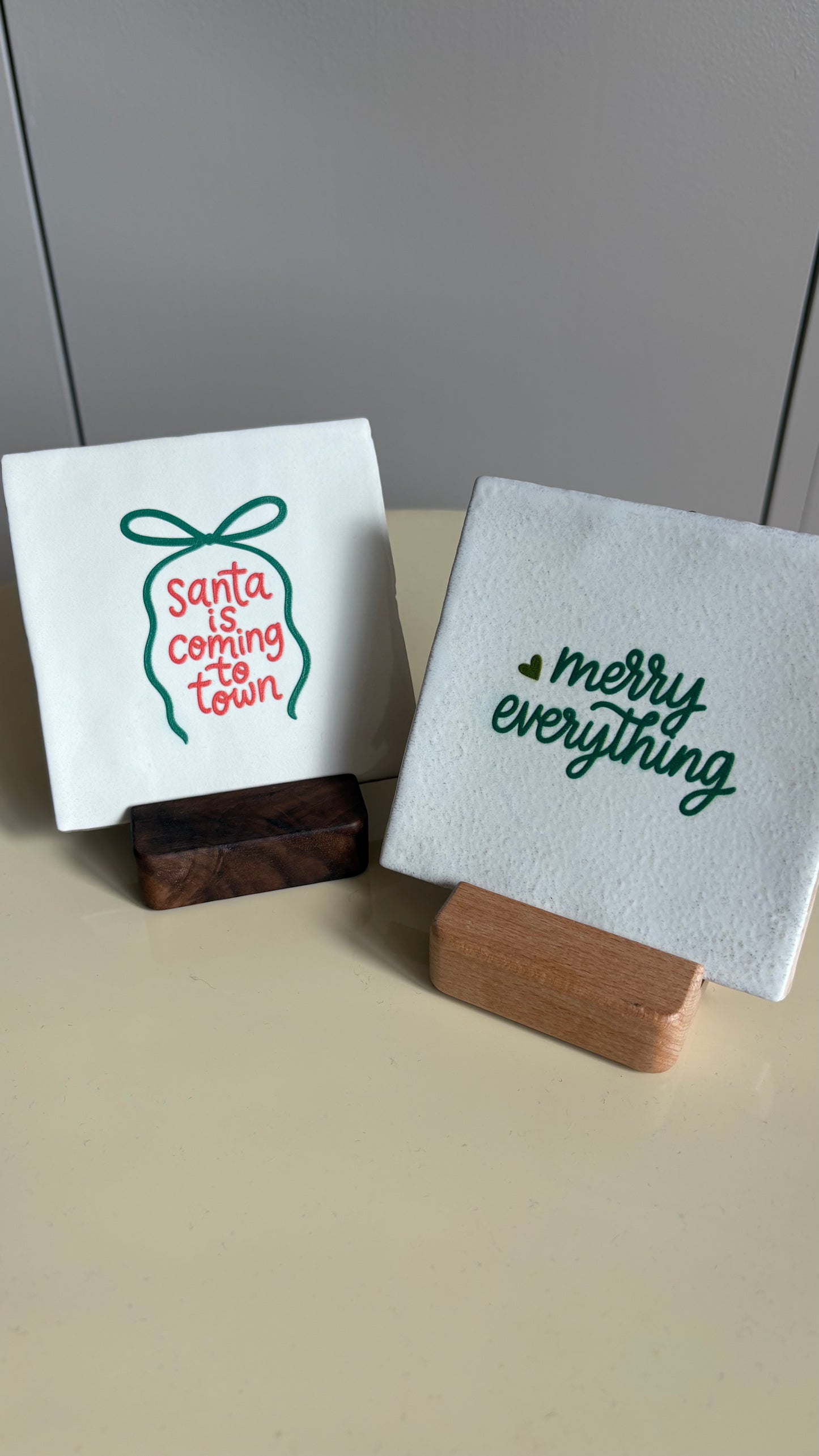 Support en bois pour carreaux décoratifs