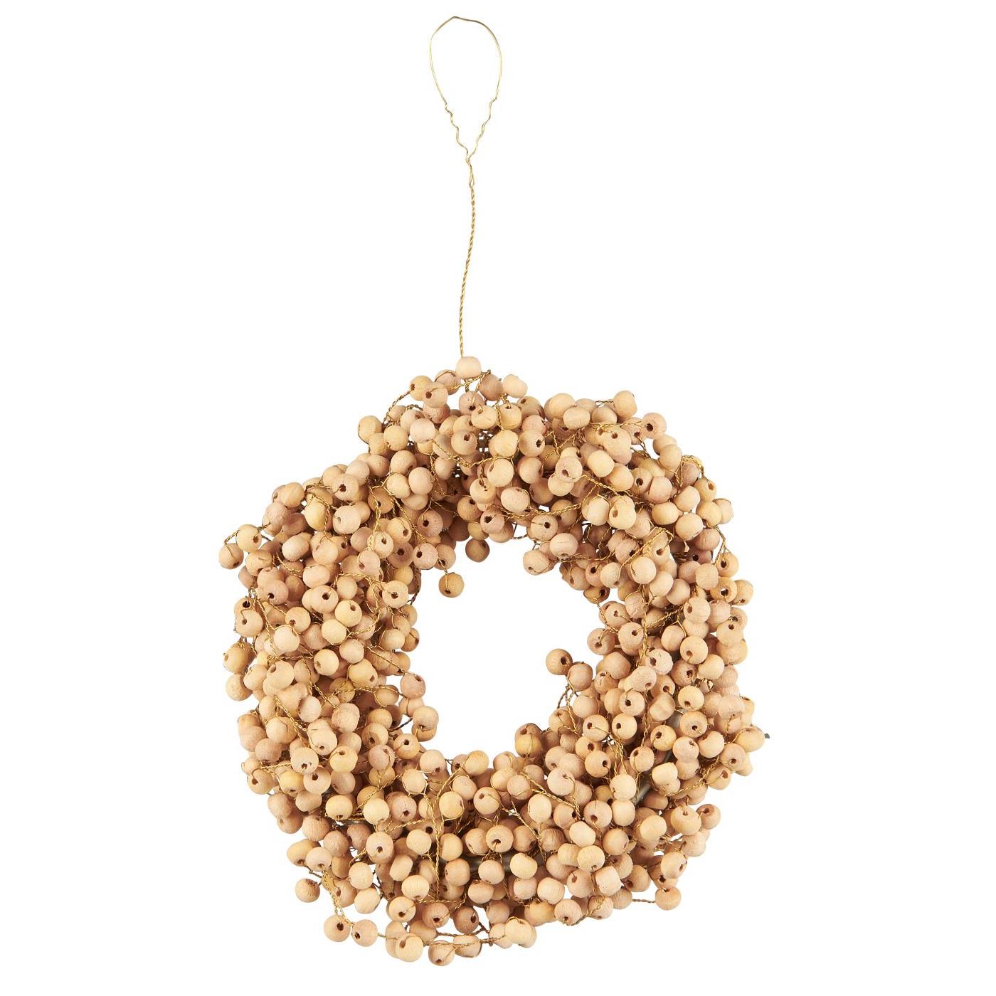 Petite couronne de perles de bois