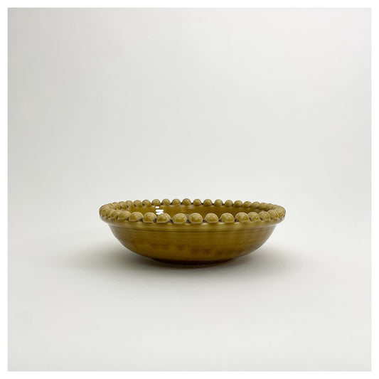 Petit plat perlé Moutarde