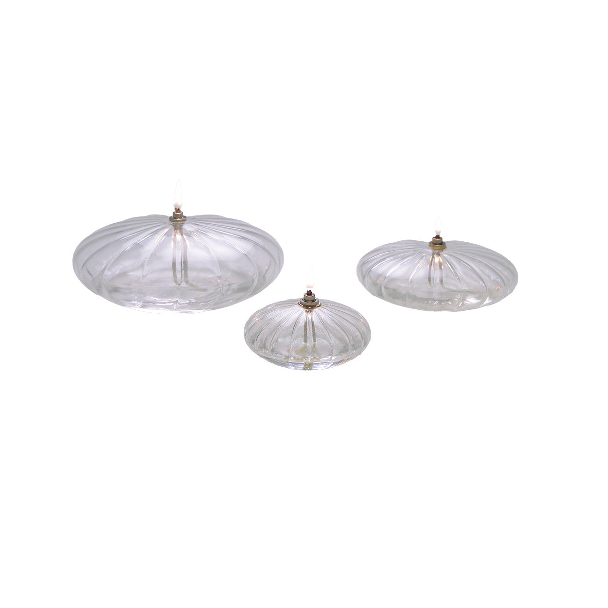 Lampe à huile Ellipse striée M