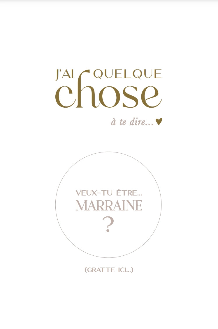 Carte à gratter Marraine