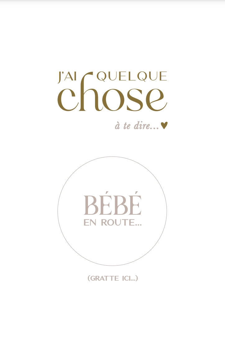 Carte à gratter Bébé en route