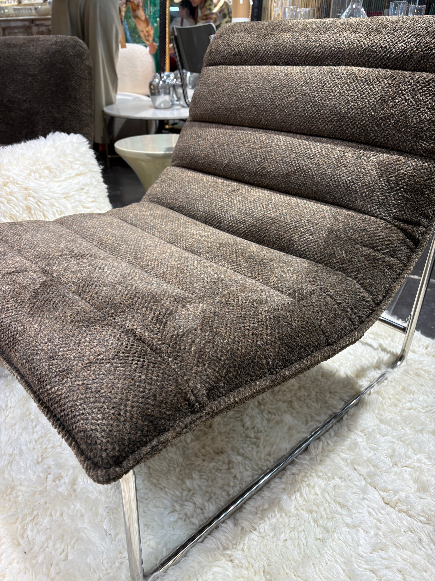 Fauteuil Stripe Chocolat