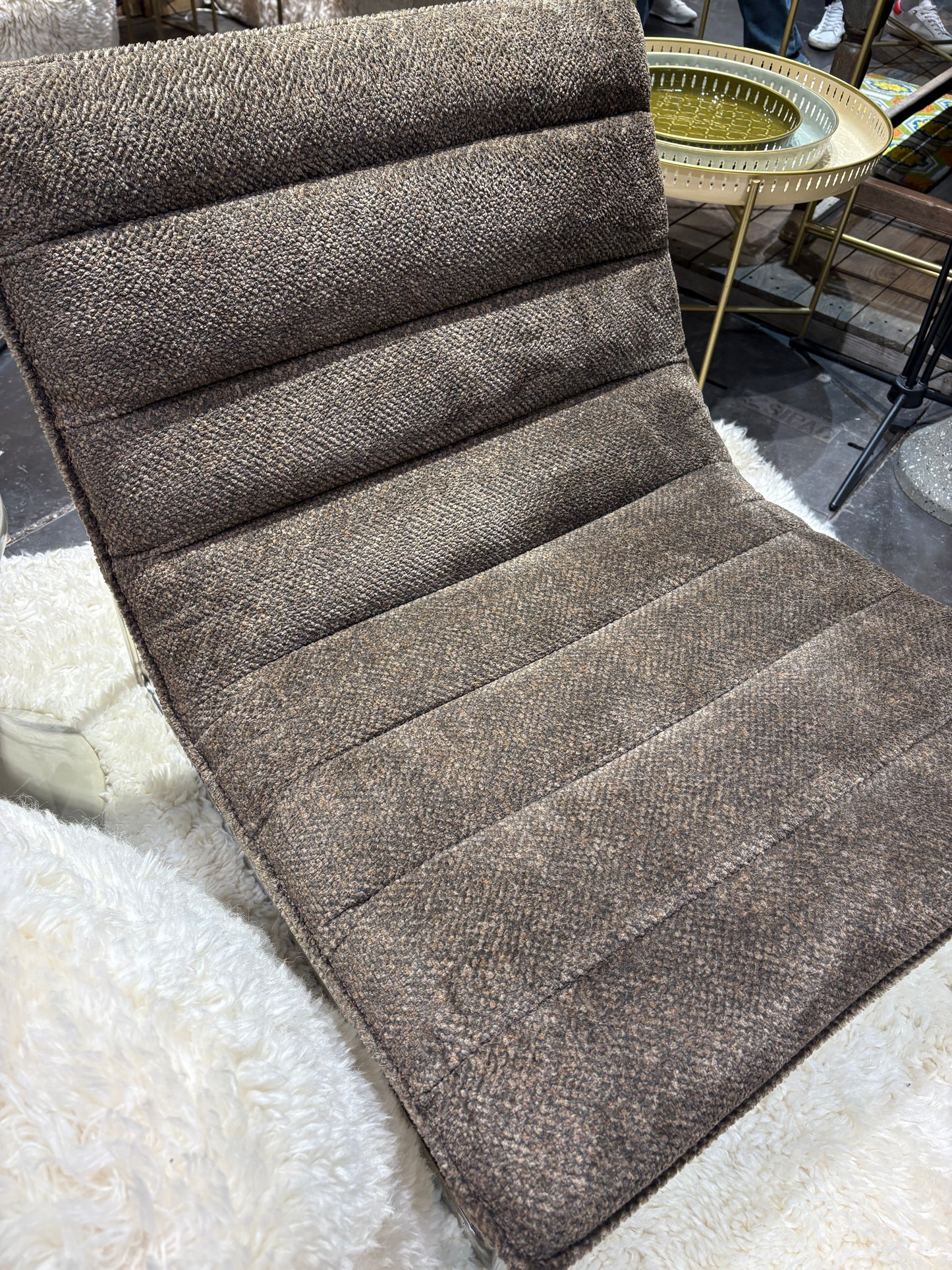 Fauteuil Stripe Chocolat