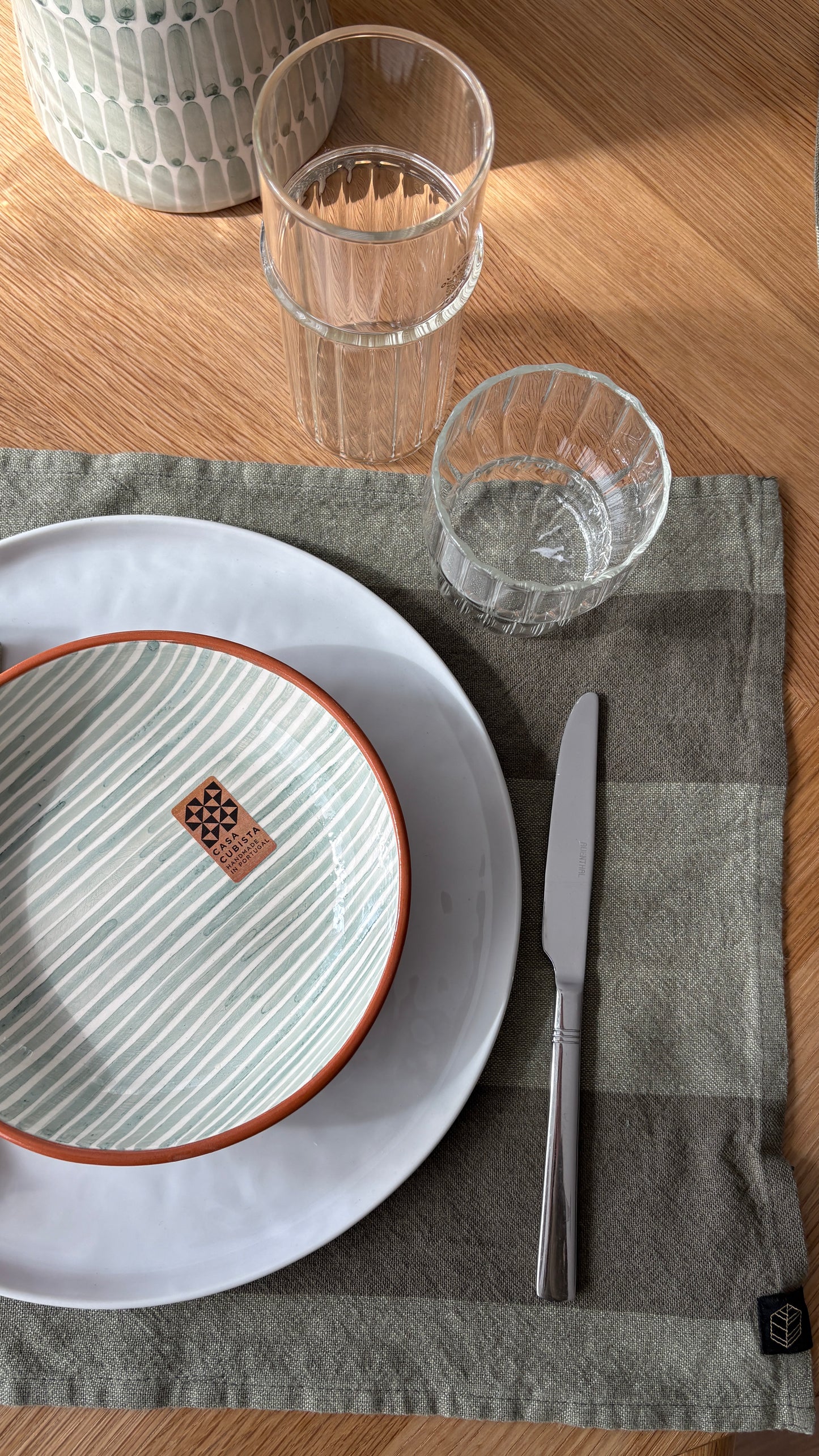Set/serviette de table SANTA CRUZ Kaki 35 x 48 2 pièces