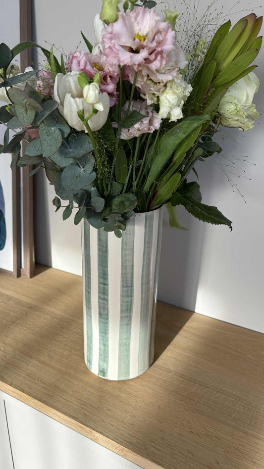 Vase en céramique artisanale Vert sauge
